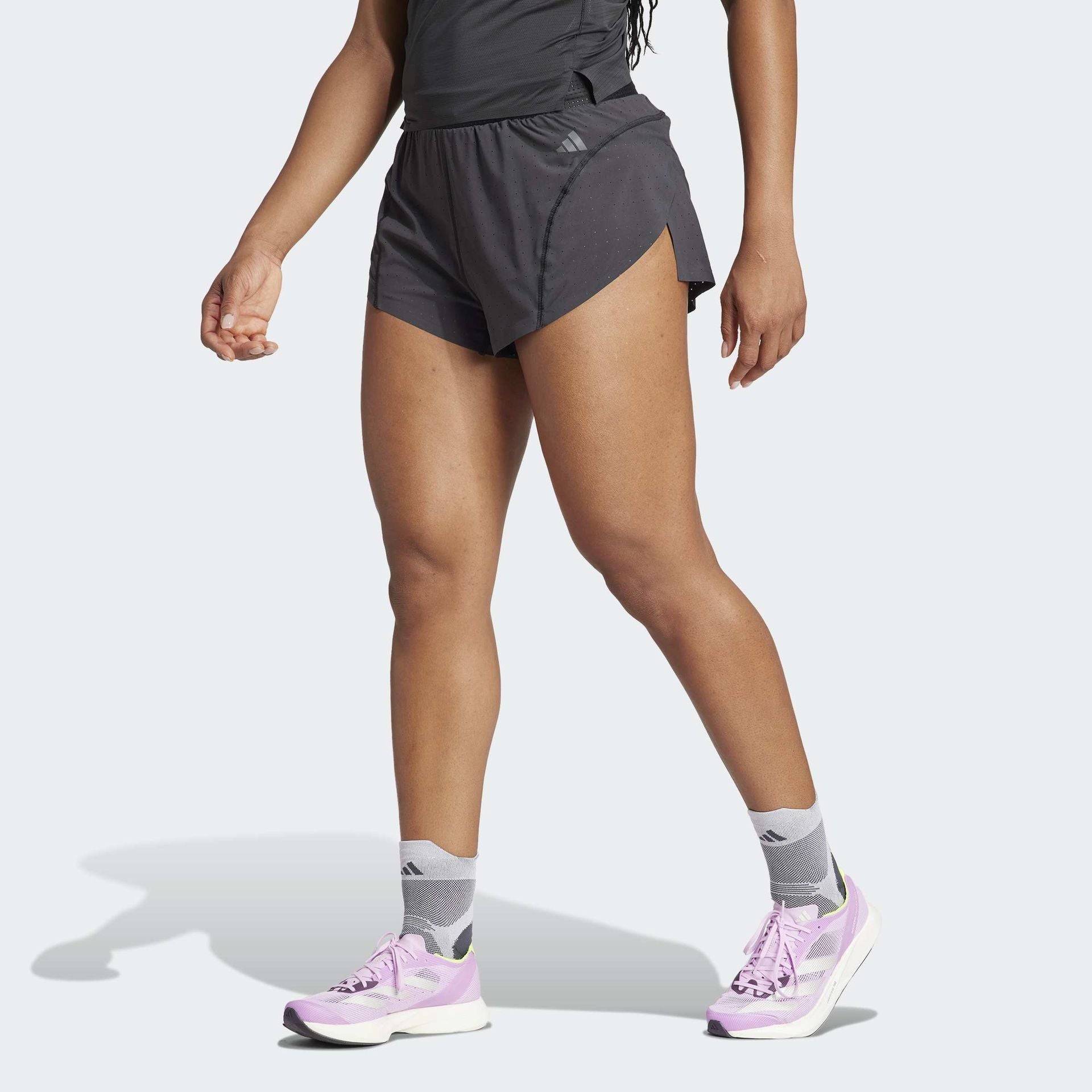 ADIZERO RUNNING SPLIT SHORT WOMEN Black – bCODE Your Online