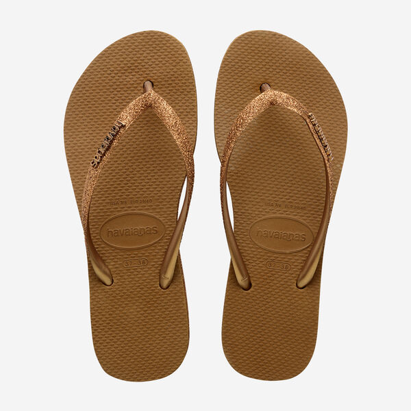 HAVAIANAS SLIM FLATFORM SPARKLE - BRONZE â bCODE - Your Online Fashion Retail Store