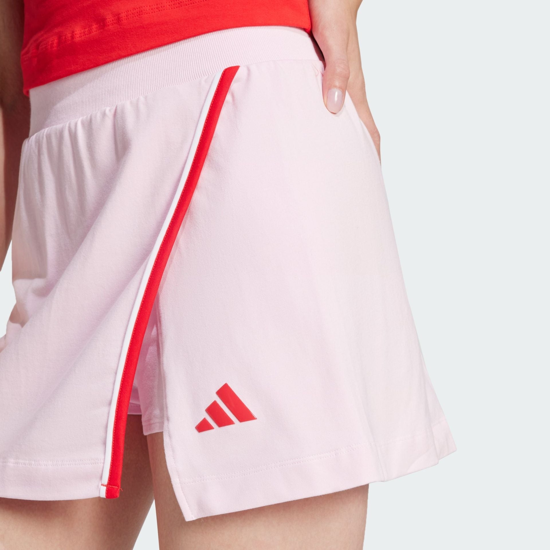 ADIDAS - WOMEN APPAREL - ESSENTIALS COLOR-POP COTTON SKORT - Clear Pink - ShopbCODE