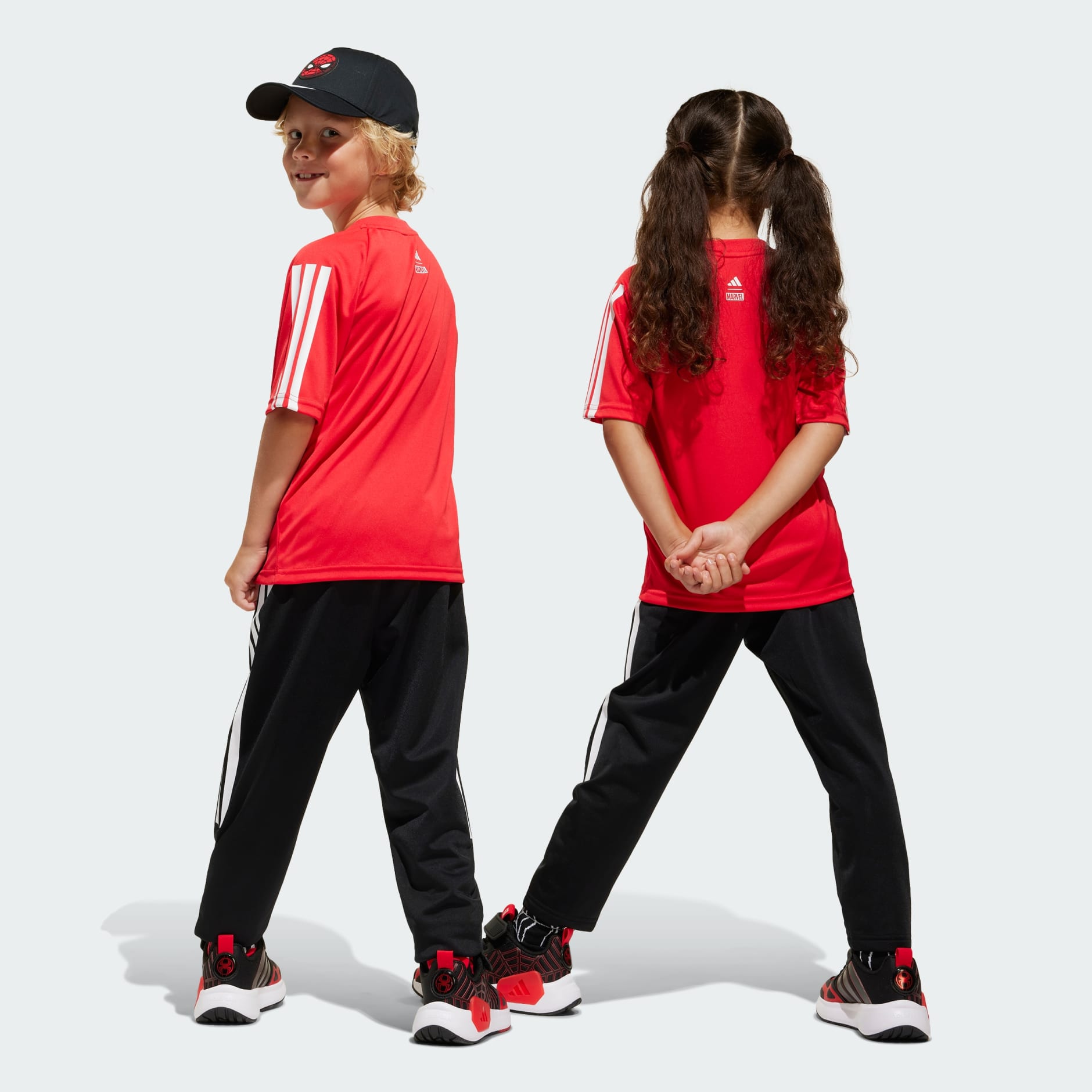 ADIDAS - KIDS APPAREL - ADIDAS MARVEL SPIDER-MAN T-SHIRT - Pure Ruby / White / Multicolor - ShopbCODE